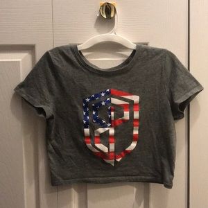 New born primitive patriotic crop top